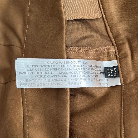 MASSIMO DUTTI Camel Lightweight High Waist Sailor Pants, Size 8 - Picture 11 of 13